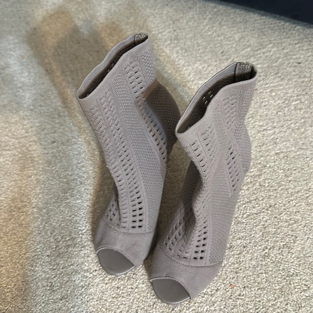 Taupe sock boots